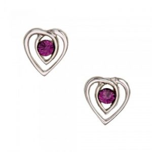 Celtic Heart Stud Earrings