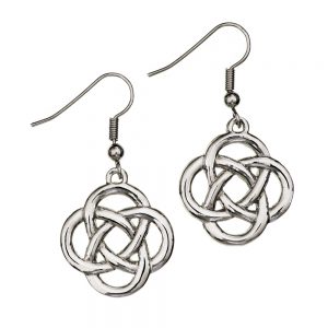 Celtic Dura Knot Drop Earrings