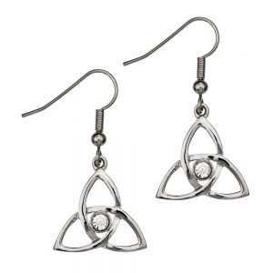 Celtic Crinan Knot Earrings Crystal