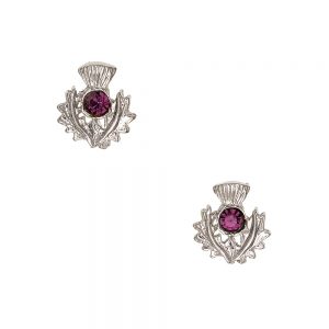 Traditional Scottish Thistle Stud Earrings DA