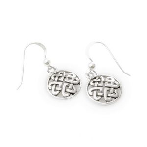 Celtic Heart Interlaced Drop Earrings