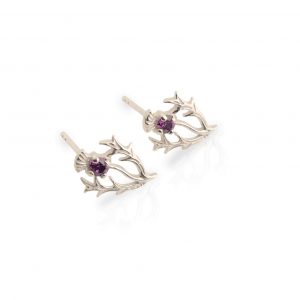 Traditional Scottish Thistle Collection with dark amethyst