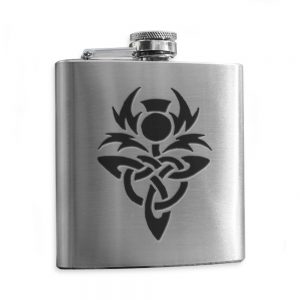 Celtic Thistle Hip Flask