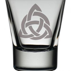Celtic Triquetra Interlace Dram Glass