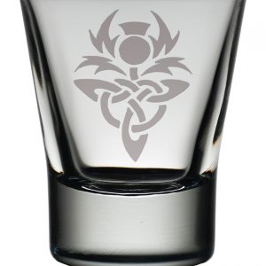 Celtic Thistle Dram Glass