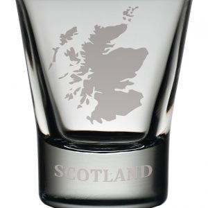Map of Scotland Dram Glass