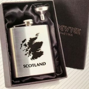 Scotland Map Hip Flask