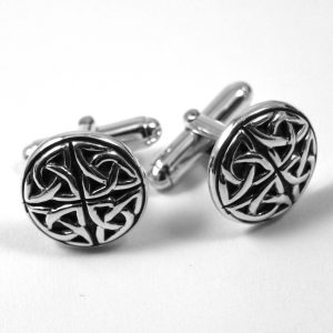 Celtic Trinity Knot Round 925 Cufflinks