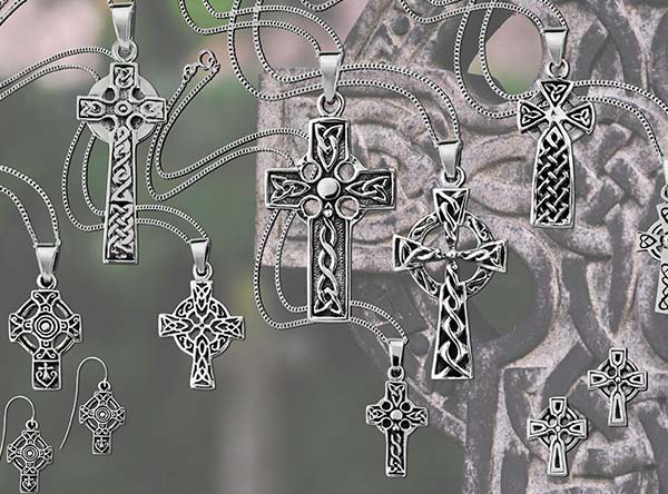Celtic Cross interlaced pendant 925
