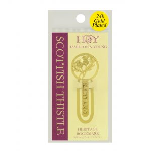 24K Gold Plate Scottish Thistle Bookmark