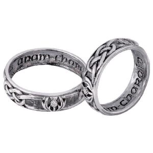 H&Y9142 Celtic Knot 925 Sterling Silver Wedding Ring With Thistle