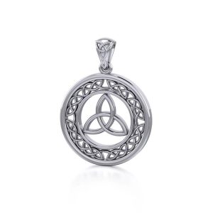 Celtic Trinity Knot 925 Sterling Silver Pendant By Peterstone