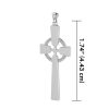Celtic Cross 925 Polished Sterling Silver by Peterstone TP117 - Image 3