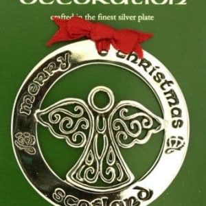 Silver Plated Christmas Decoration Celtic Angel Scotland 0952