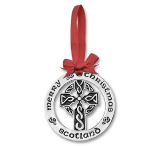 Celtic Cross Silver Plated Christmas Decoration-0944