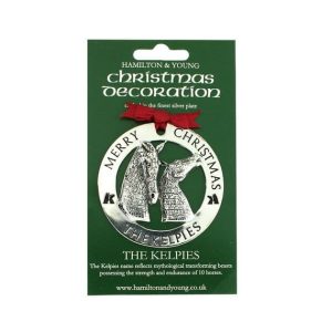 Silver Plated Christmas Decoration Merry Christmas The Kelpies 9712
