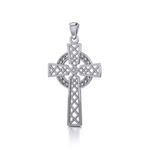 Celtic Knotwork Cross Pendant 925 Sterling Silver